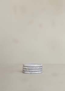 Gifts Under 50: Lima Marble Coaster Set Of 4 / Grey