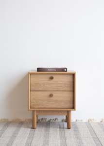 Copenhagen Bedsides: Copenhagen 2 Drawer Bedside Table / Oak