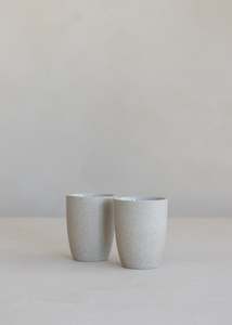 Granite Latte Cups 2 Pack / White Granite