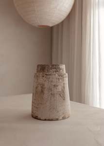 Earthenware Tapered Vessel / Aged Natural