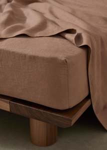 New: Ravello Fitted Sheet / Biscuit