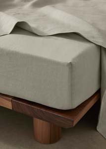 New: Ravello Fitted Sheet / Bone