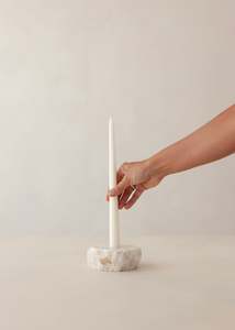Gifts Under 50: Vela Onyx Candleholder / Ivory