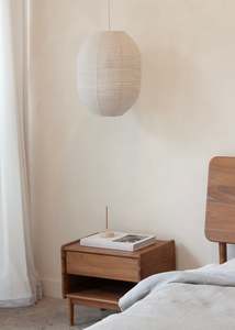 Noah Bedside Table / Dark Teak
