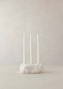 Vela Trio Onyx Candleholder / Ivory