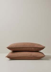 Homewares: Ravello Standard Pillowcases / Biscuit
