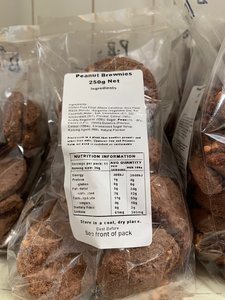 250g pack of Broken Peanut Brownie Cookies