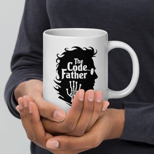 Products: The Code Father Mug - Funny Programmer Coffee Cup Gift for Fathers Who Are Also Coders - Kea Sigma Delta
