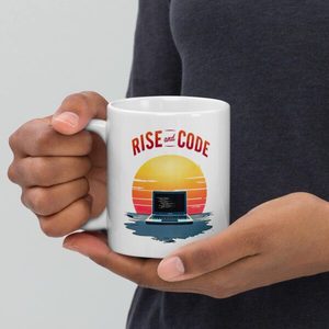 Products: Rise and Code Mug - Motivational Coffee Cup for Programmers and Coders - Kea Sigma Delta