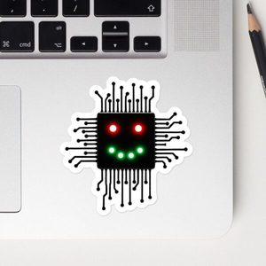 Products: Smiley Chip LED Laser Eyes Sticker/Decal - Kea Sigma Delta