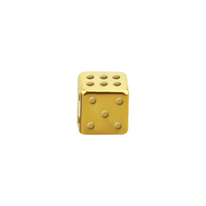 14g Gold Externally Threaded Dice