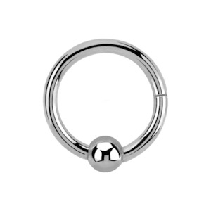 Hinged Rings: 16g Silver Ball Surgical Steel Hinged Ring