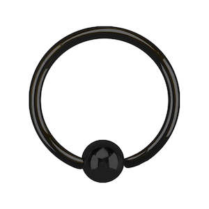 Black Surgical Steel Nose Ring