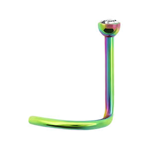 20g Rainbow Surgical Steel Nose Screw