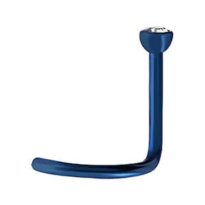20g Blue Surgical Steel Nose Screw