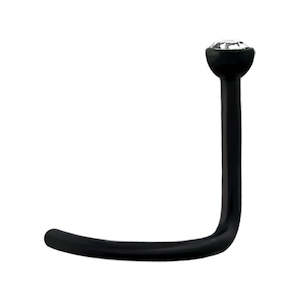 20g Black Surgical Steel Nose Screw