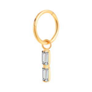 New Collection: Gold Double CZ Charm