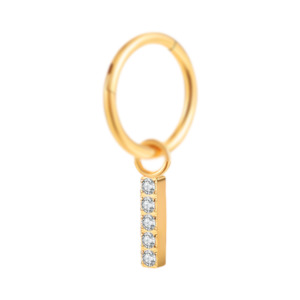 New Collection: Gold CZ Bar Charm