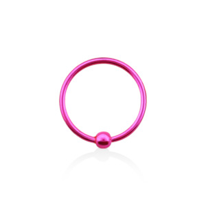 Pink Sterling Silver Nose Ring