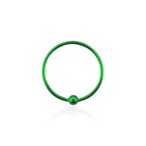 Green Sterling Silver Nose Ring