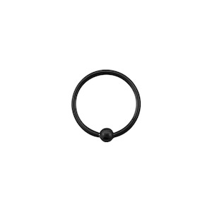 Nose Ring Piercing Jewellery: Black Sterling Silver Nose Ring