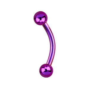 Purple Surgical Steel Navel Bar