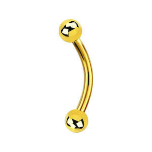 16g Gold Surgical Steel Banana Bar