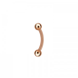 Side Eye Piercing Jewellery: Rose Gold Surgical Steel Banana