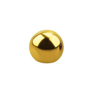 Side Eye Piercing Jewellery: 16g Gold Externally Threaded Ball