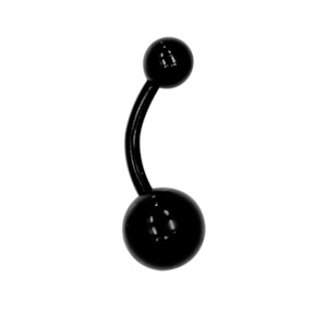 Black Acrylic Navel Bar