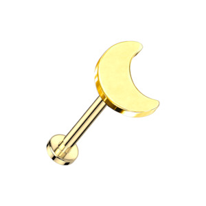 Gold Moon Titanium Threadless Labret