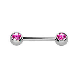 Fuchsia Surgical Steel Nipple Bar