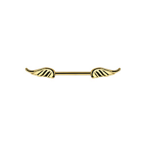 Barbell: Gold Wing Nipple Bar