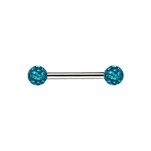 Barbell: Aquamarine Ferido Titanium Bar