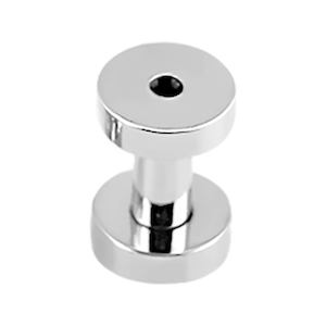 Plugs And Tunnels: Silver Stainless Steel Screw Tunnel