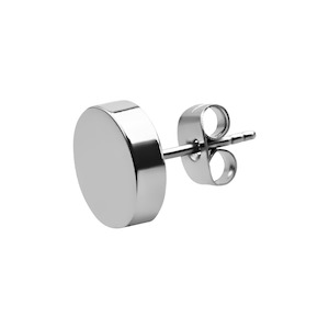 Plugs And Tunnels: Silver Surgical Steel Fake Plug Earring