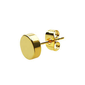Plugs And Tunnels: Gold Surgical Steel Fake Plug Earring