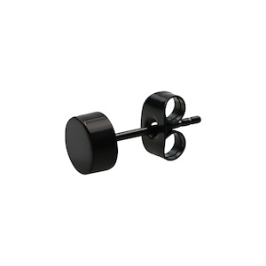 Plugs And Tunnels: Black Surgical Steel Fake Plug Earring