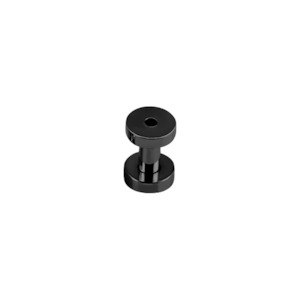 Plugs And Tunnels: Black Surgical Steel Screw Tunnel