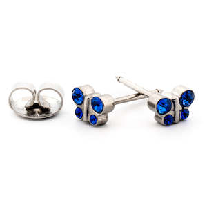 September - Sapphire Butterfly Earrings