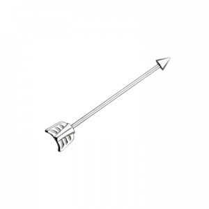 Industrial Piercing Jewellery: Silver Arrow Industrial Barbell