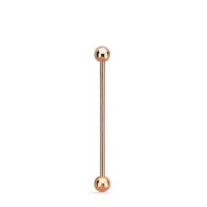 Industrial Piercing Jewellery: Rose Gold Industrial Barbell