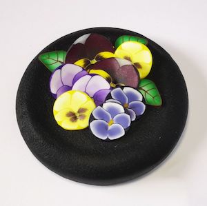 Jar lids: Pansies Lid