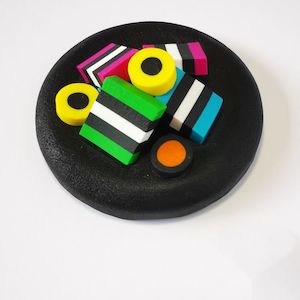 Jar Lids: Licorice Allsorts Lid