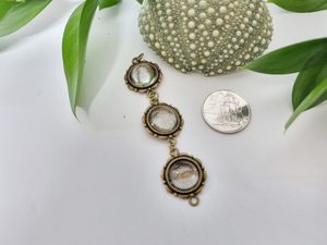Products: Photo Charm Triple Brass Round - Keepsake Bouquets