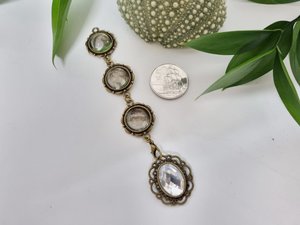 Photo Charm Triple Brass Round with Jewel Detail - Keepsake Bouquets