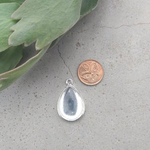 Photo Charm Silver Teardrop Medium - Keepsake Bouquets