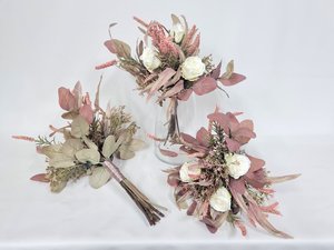 Products: WEDDING READY Maids Bouquet Rustic Pink SILK - Keepsake Bouquets