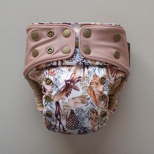 Night Nappies: Kekoa Premium Heavy Wetter | Cove (Peach Wings)