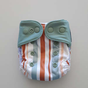 Premium Newborn Nappies: Kekoa Premium Newborn | Awning (Seafoam Wings)